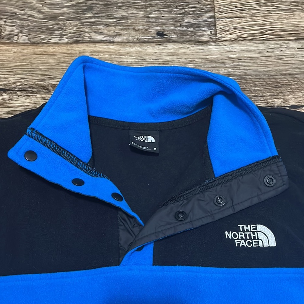 The North Face Men’s Top Size Medium Blue TKA Glacier Snap-Neck Lightweight - Picture 4 of 10